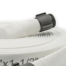 2-1/2" Heavy Duty Double Jacket Discharge Hose Threaded Fittings White