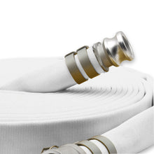 1-1/2" Super Duty Double Jacket Fire Hose Camlock Fittings White