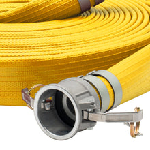 6" Super Duty Rubber Fire Hose Camlock Fittings Yellow