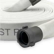 2-1/2" Medium Duty Single Jacket Discharge Hose Threaded Fittings White