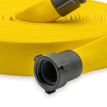 2-1/2" Medium Duty Single Jacket Fire Hose Threaded Fittings Yellow