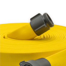 1" Medium Duty Single Jacket Fire Hose Threaded Fittings Yellow
