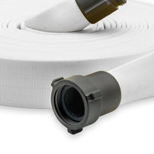 2-1/2" Medium Duty Single Jacket Fire Hose Threaded Fittings White