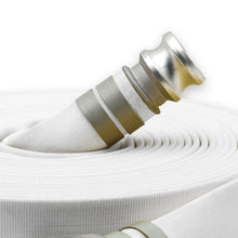 1" Medium Duty Single Jacket Fire Hose Camlock Fittings White