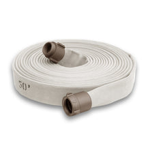 1-1/2" Medium Duty Single Jacket Fire Hose Threaded Fittings White