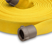 1-1/2" Medium Duty Single Jacket Fire Hose Threaded Fittings Yellow