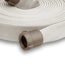 1-1/2" Medium Duty Single Jacket Fire Hose Threaded Fittings White