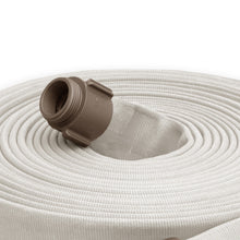 1-1/2" Medium Duty Single Jacket Fire Hose Threaded Fittings White