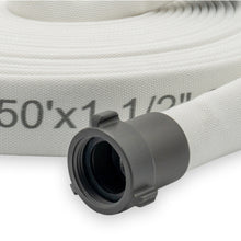 1-1/2" Heavy Duty Double Jacket Discharge Hose Threaded Fittings White