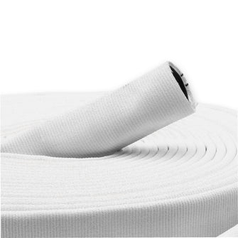 2-1/2" Super Duty Double Jacket Fire Hose Uncoupled White