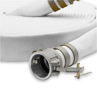 2" Super Duty Double Jacket Fire Hose Camlock Fittings White