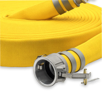 2-1/2" Super Duty Double Jacket Fire Hose Camlock Fittings Yellow