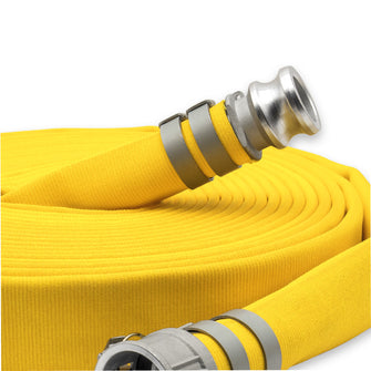 3" Super Duty Double Jacket Fire Hose Camlock Fittings Yellow