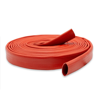 1-1/2" Super Duty Rubber Fire Hose Uncoupled Red