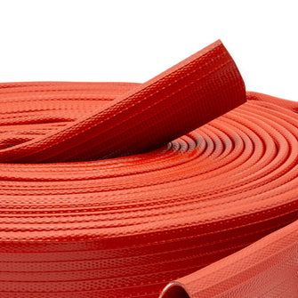 2-1/2" Super Duty Rubber Fire Hose Uncoupled Red