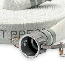 4" Medium Duty Single Jacket Discharge Hose Camlock Fittings White