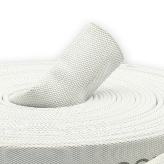 4" Medium Duty Single Jacket Discharge Hose Uncoupled White