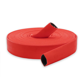 2-1/2" Medium Duty Single Jacket Fire Hose Uncoupled Red