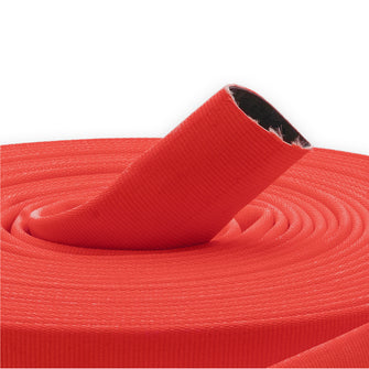 2" Medium Duty Single Jacket Fire Hose Uncoupled Red