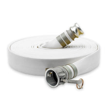 2" Medium Duty Single Jacket Fire Hose Camlock Fittings White